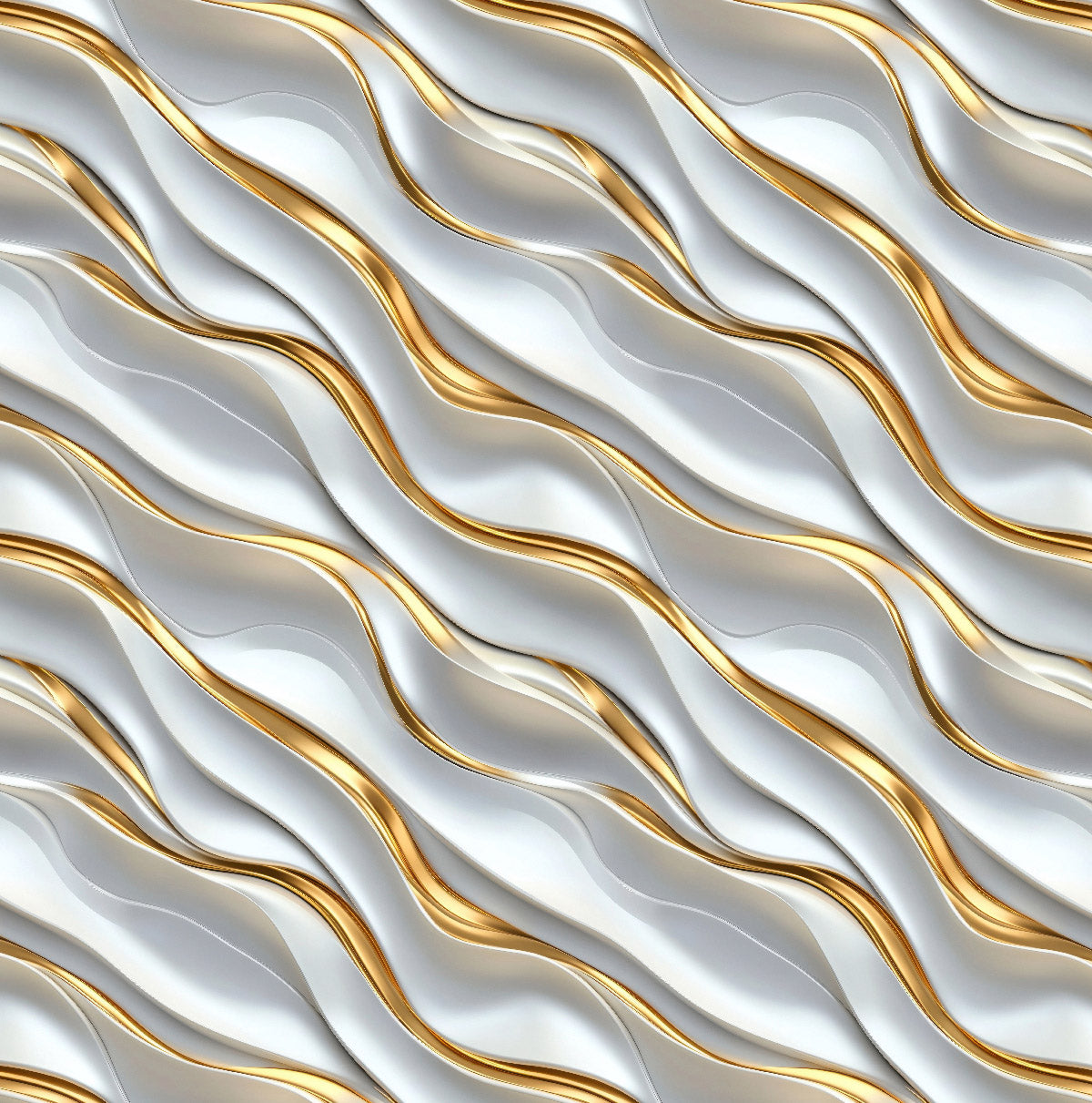 3D Wave Metallic Wallpaper 3D 0001