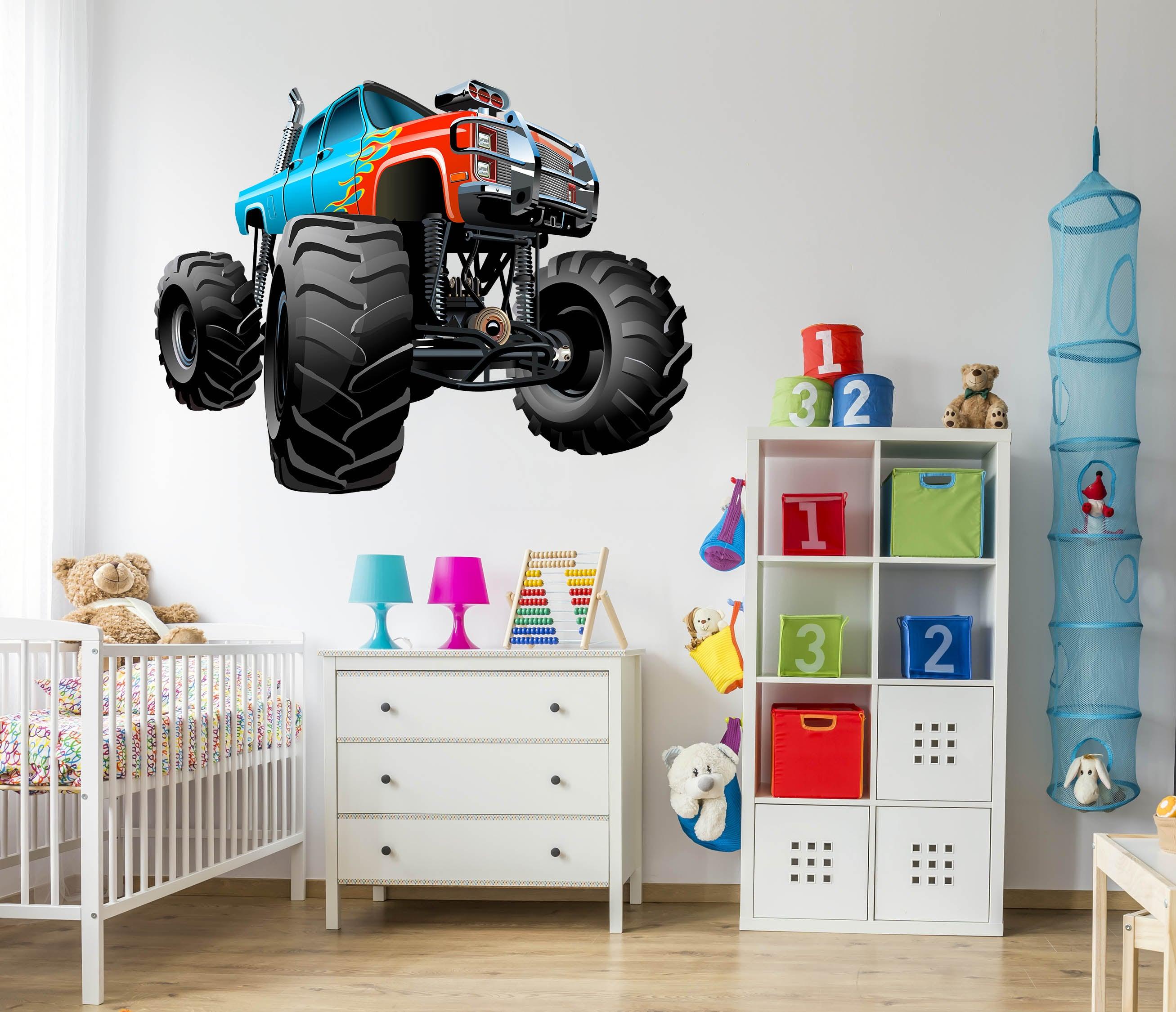 3D Monster Truck Wall Decal Sticker is 100% Removable 004
