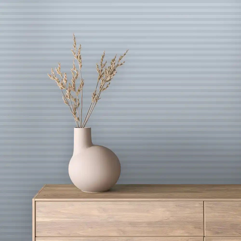 Powder Blue Fine Stripe Peel & Stick Wallpaper – Baby 0025