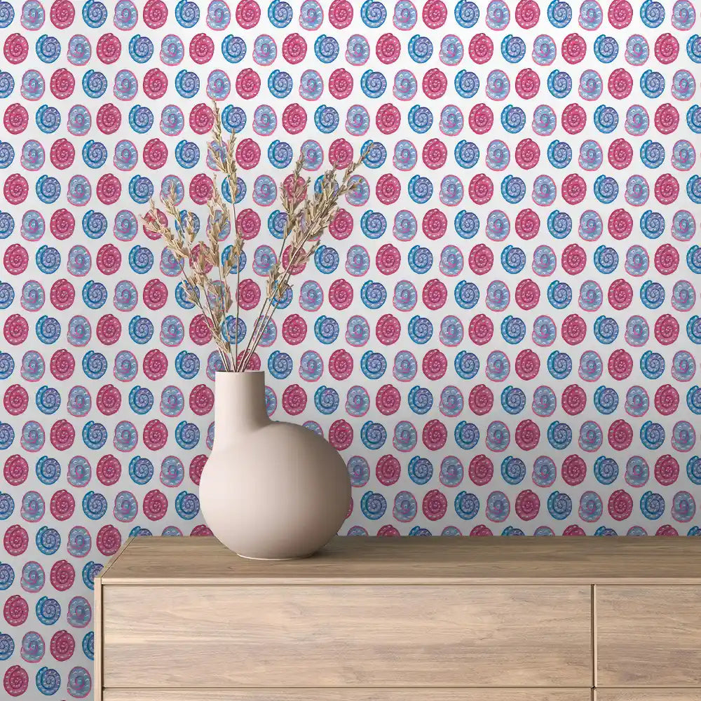 Spiral Shell Scatter Peel & Stick Wallpaper – Baby 0066