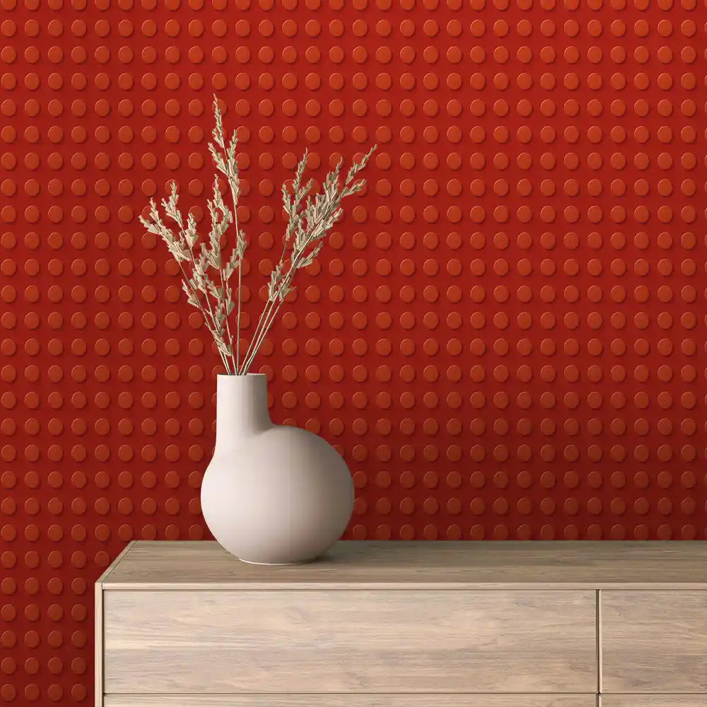 Red Building Block Peel & Stick Wallpaper – Baby 0076