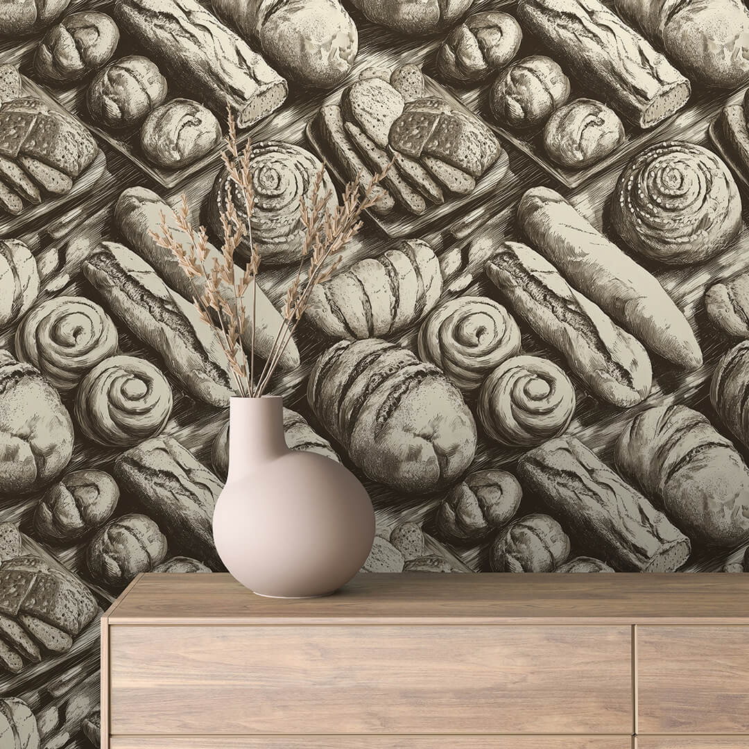 Diagonal Baguette and Roll Wallpaper mockup