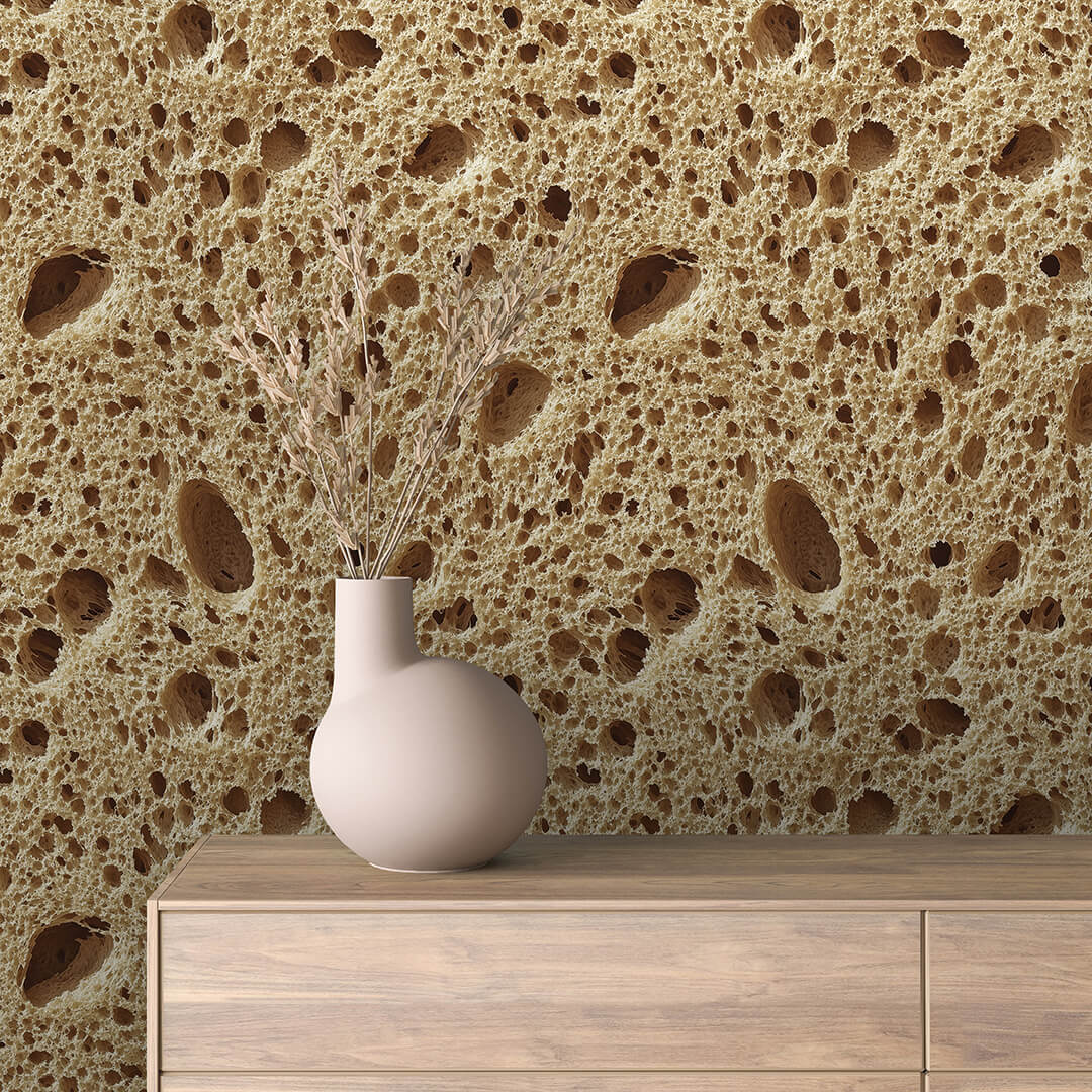 Open Crumb Sourdough Close-Up Wallpaper mockup