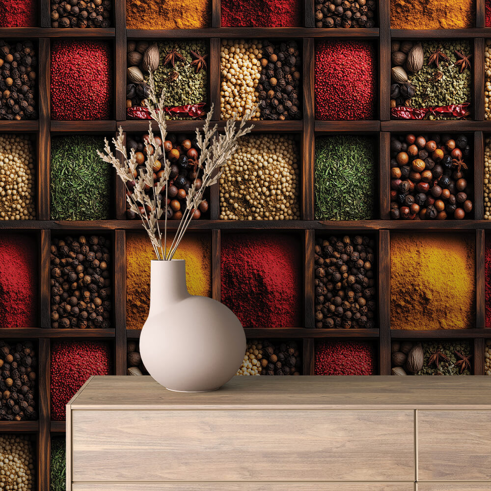Spice Market Grid Variant Wallpaper mockup