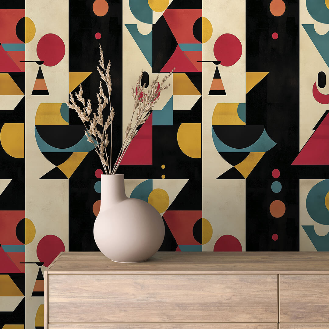 Midnight Totem Stripe Peel & Stick Wallpaper – Geometric 0020