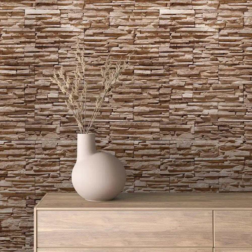 Copper Canyon Stacked Ledge Stone Peel & Stick Wallpaper – Stone 0008