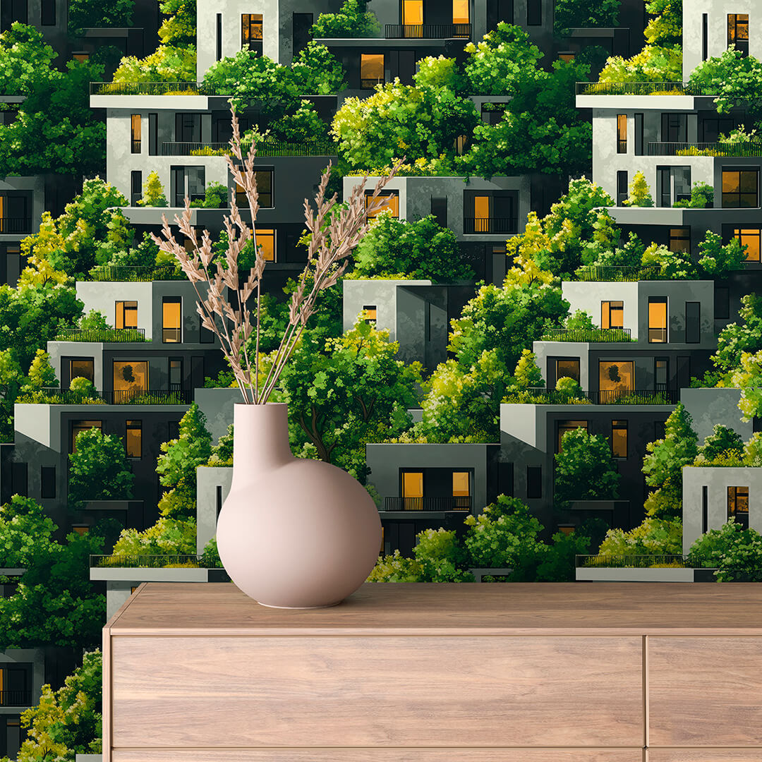 Green Terrace Living Peel & Stick Wallpaper – Urban 0007