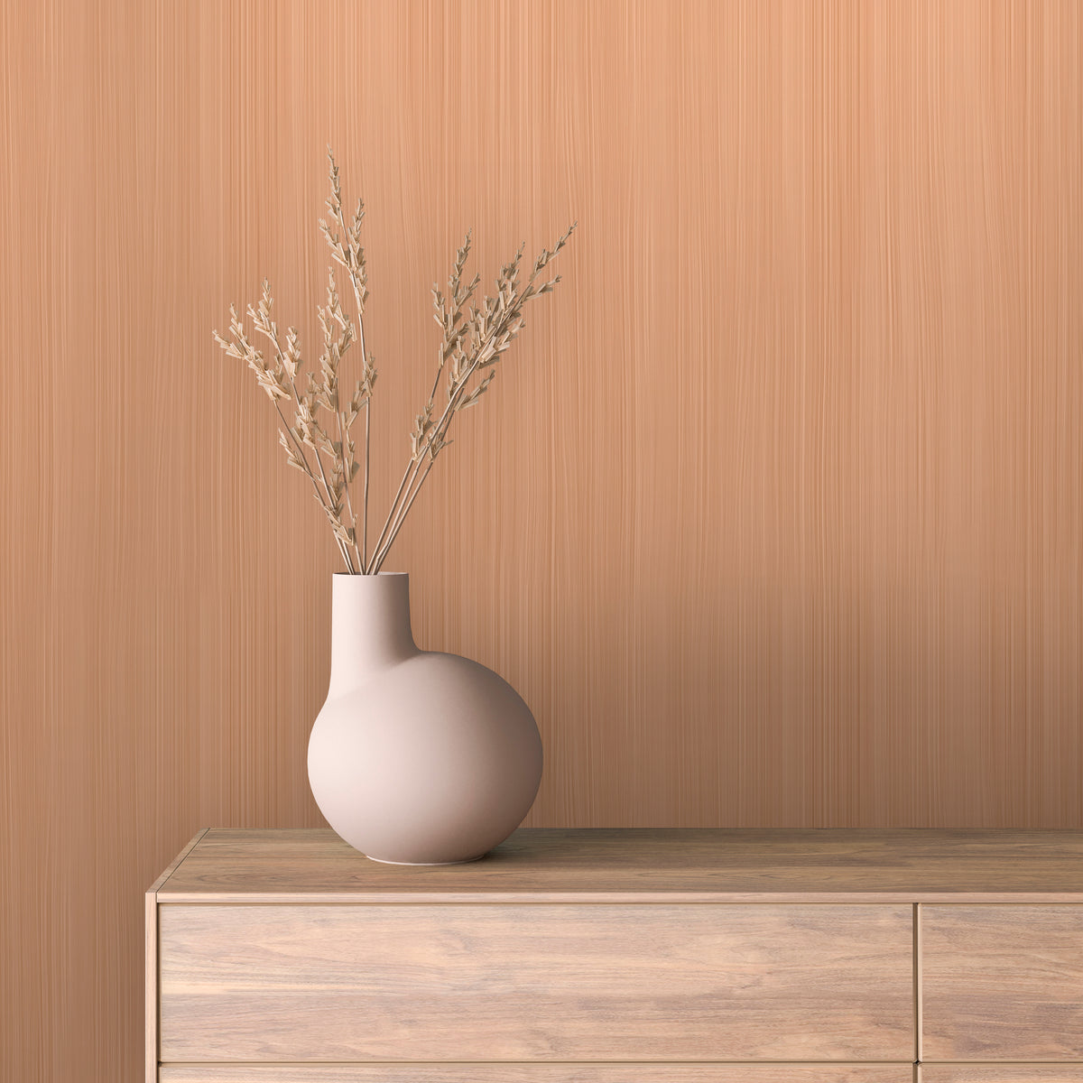 Copper Wood Grain Wallpaper mockup