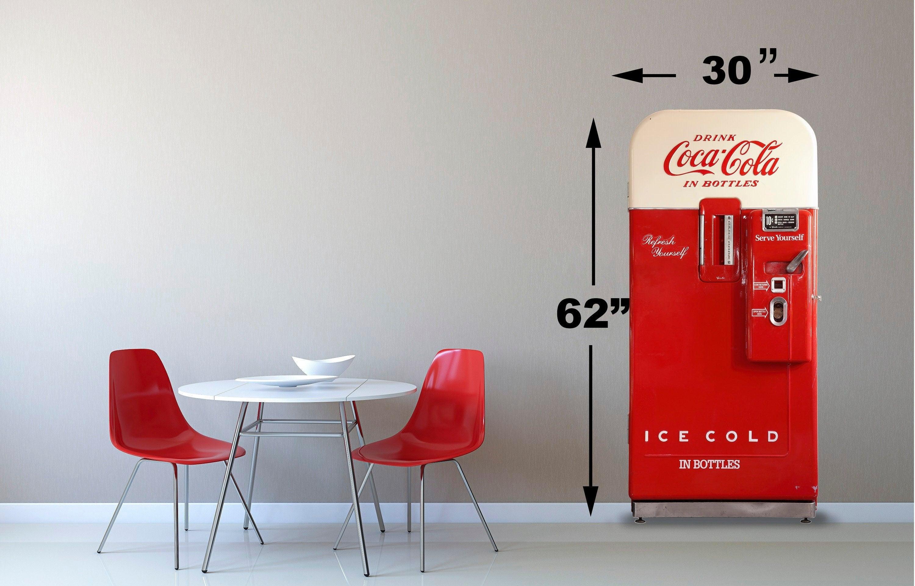 Cola Vintage Vending Machine Decal 62" x 30", Peel-N-Stick, Home Decor