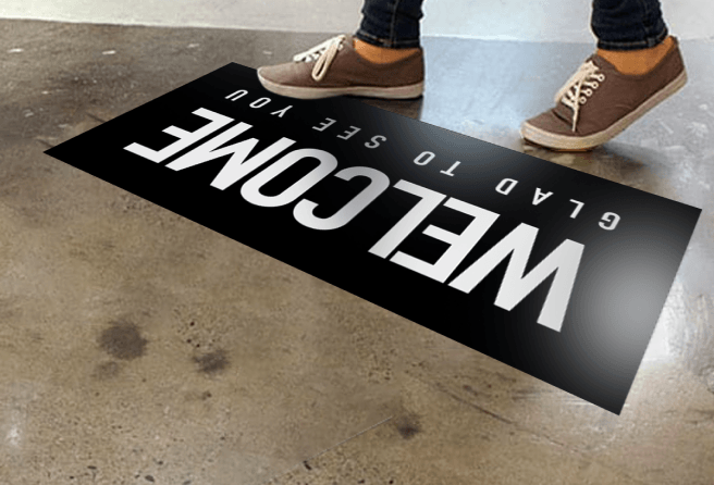 Custom Full Color Vinyl Floor Graphic Non-Slip Adhesive Decal