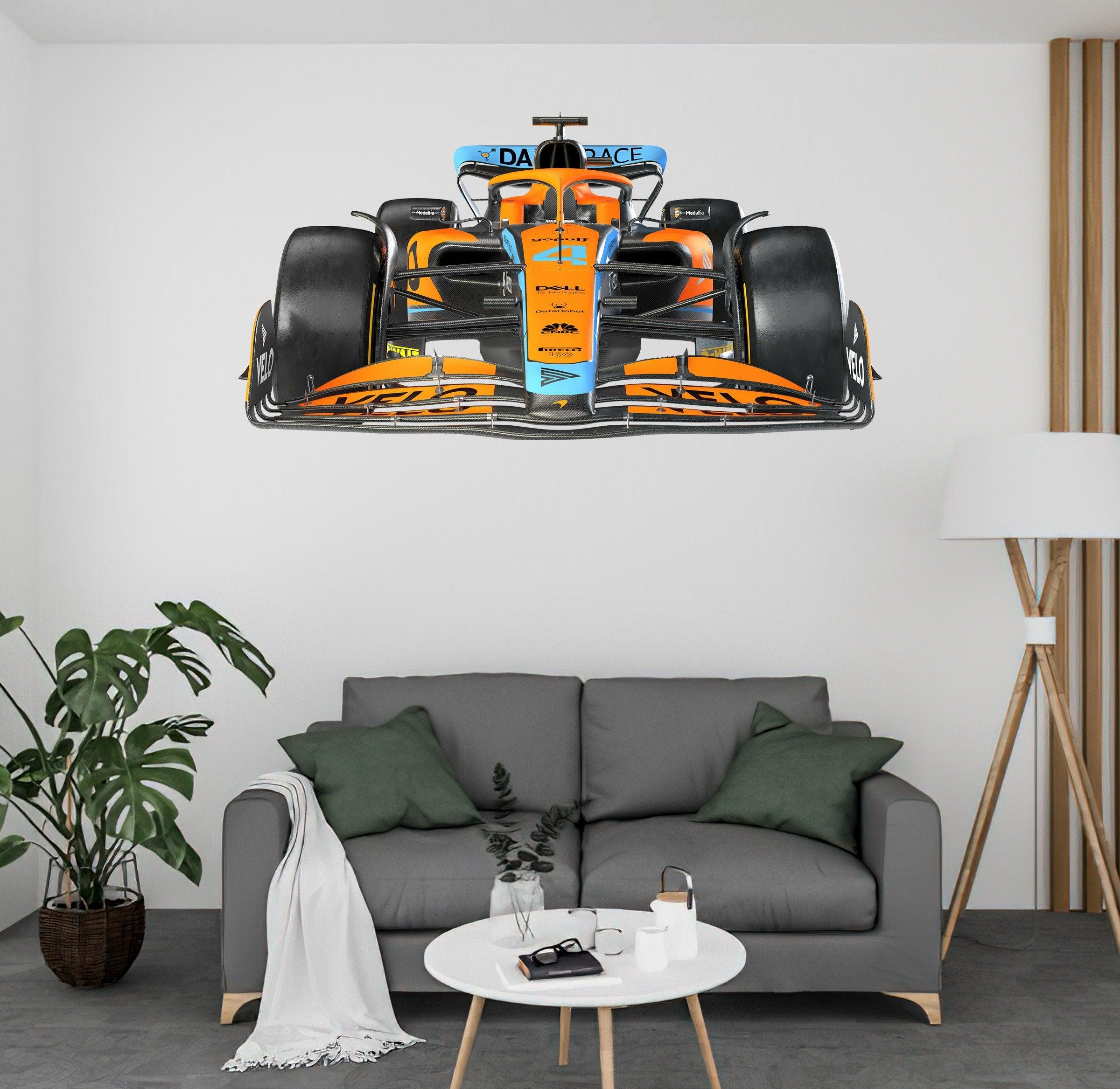 Formula 1, F1, 2022 McLaren MCL36 Top View, Wall Decal, Lando Norris & Daniel Ricciardo 041