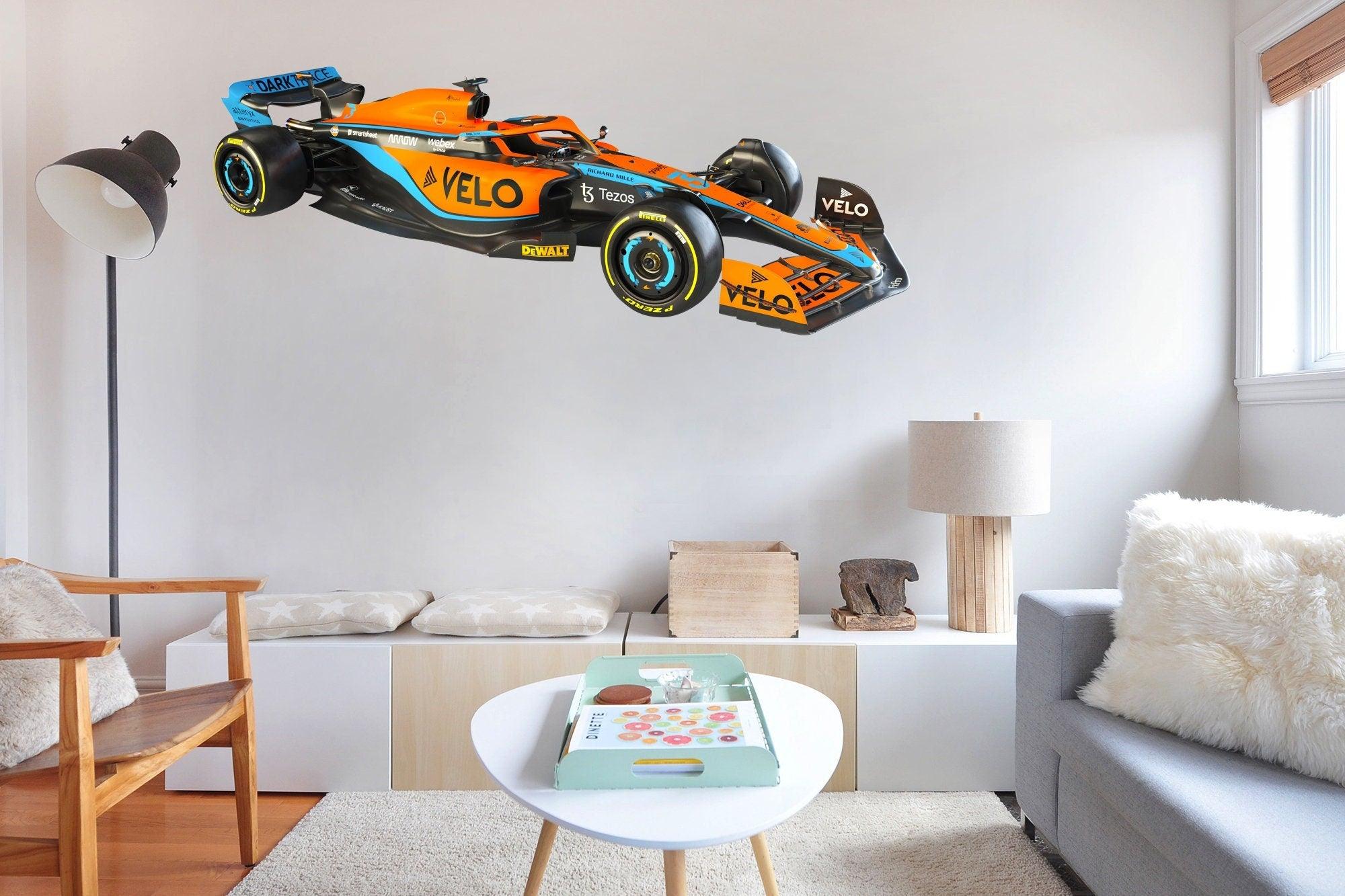 Formula 1, F1, 2022 McLaren MCL36 Wall Decal Sticker, Lando Norris & Daniel Ricciardo