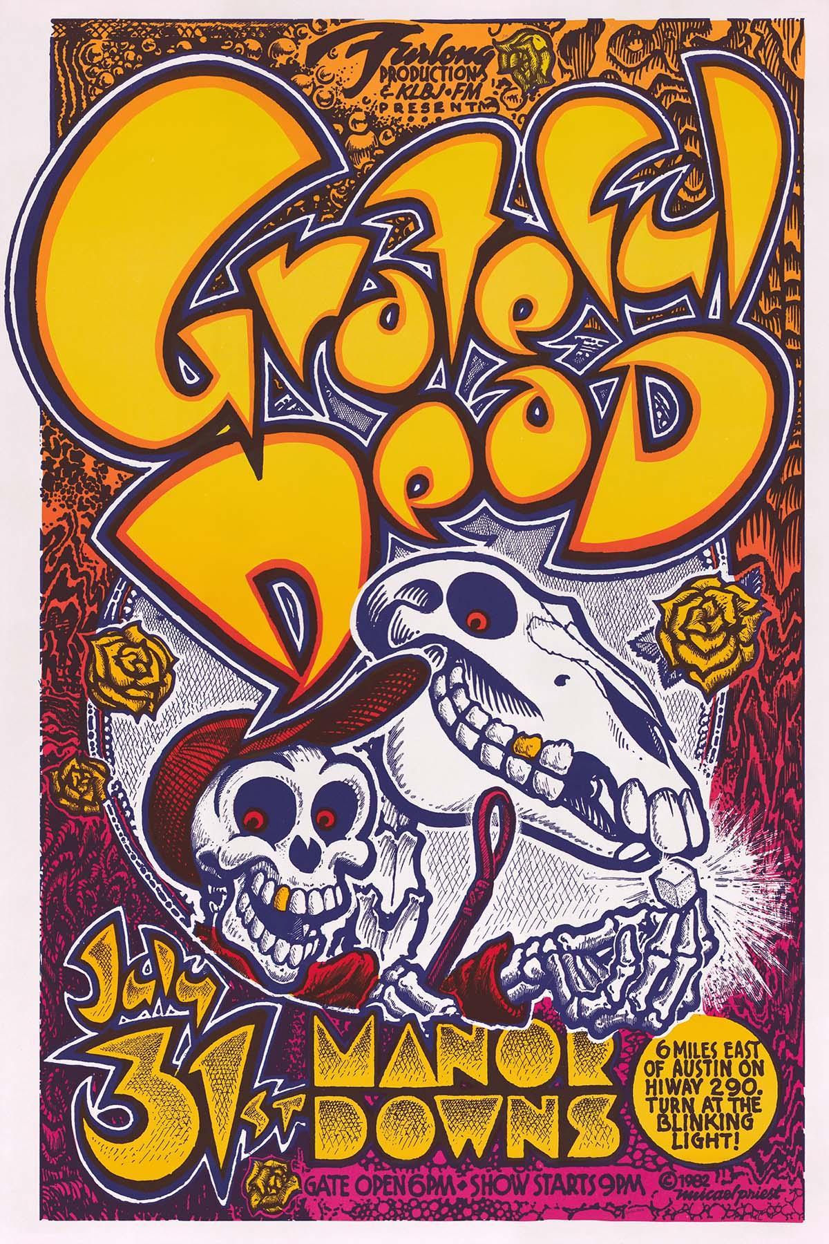 CoolWalls.ca Posters, Prints, & Visual Artwork Grateful Dead Vintage Poster: Peel_n_Stick onto the wall, wallpaper like fabric