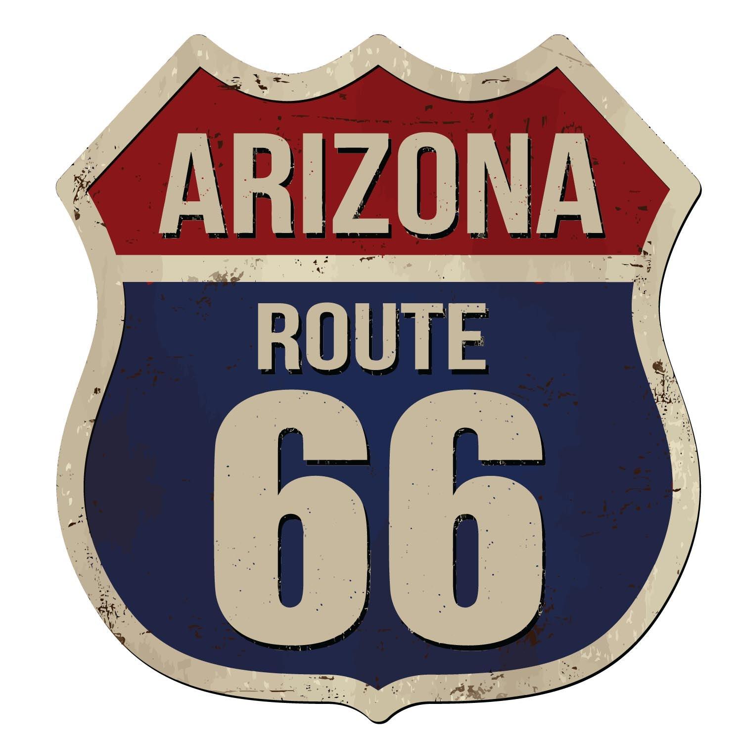Man Cave Beer Route 66 Star Wall Sticker