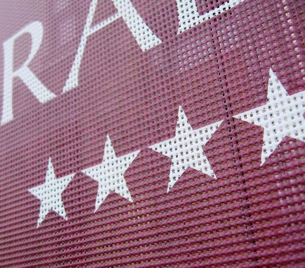 8oz Polyester Mesh Banner Custom Full Color Outdoor