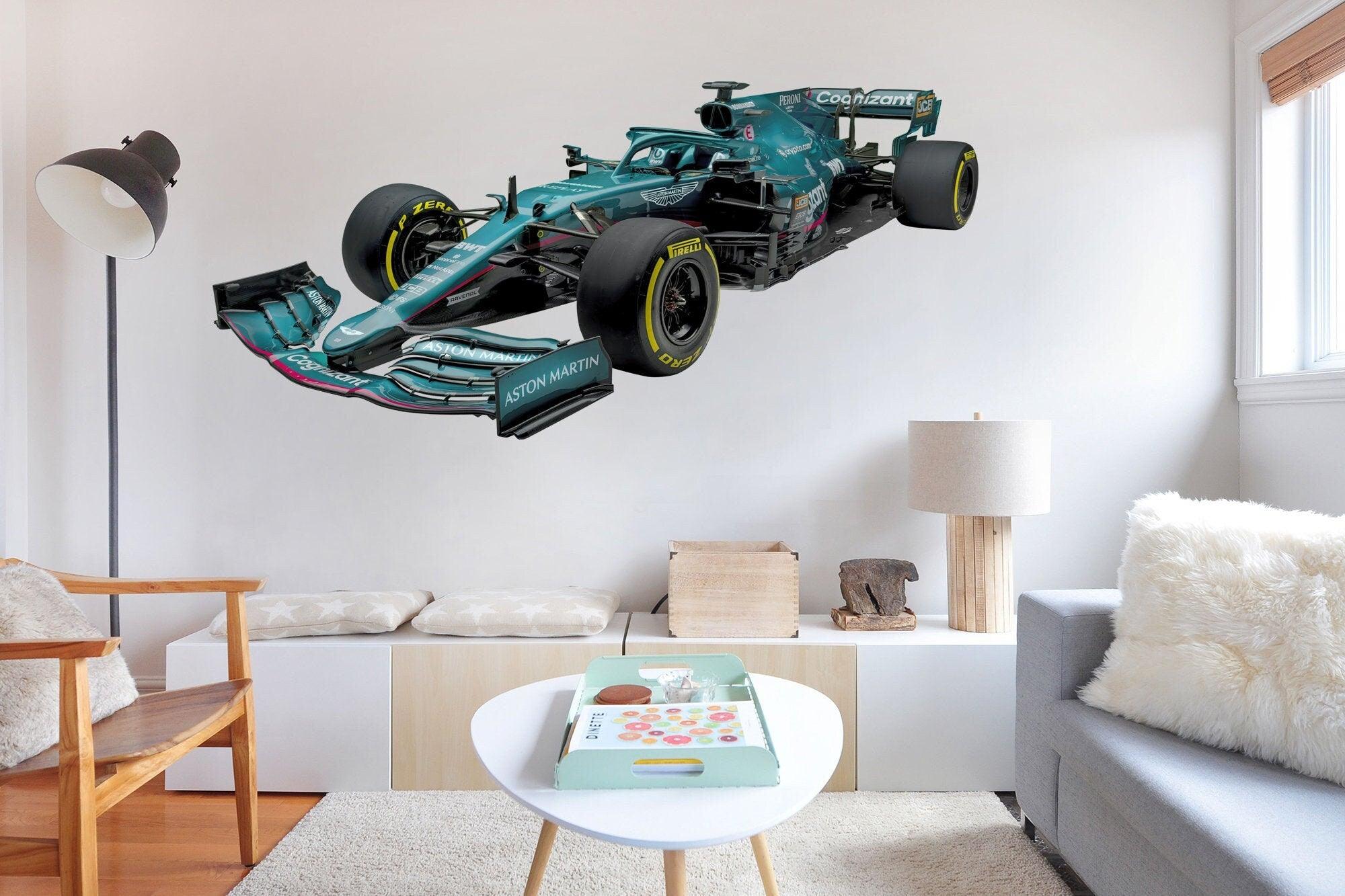 Formula 1 Race car, F1 2021 Aston Martin AMR21 Launch Wall Decal Sticker 002