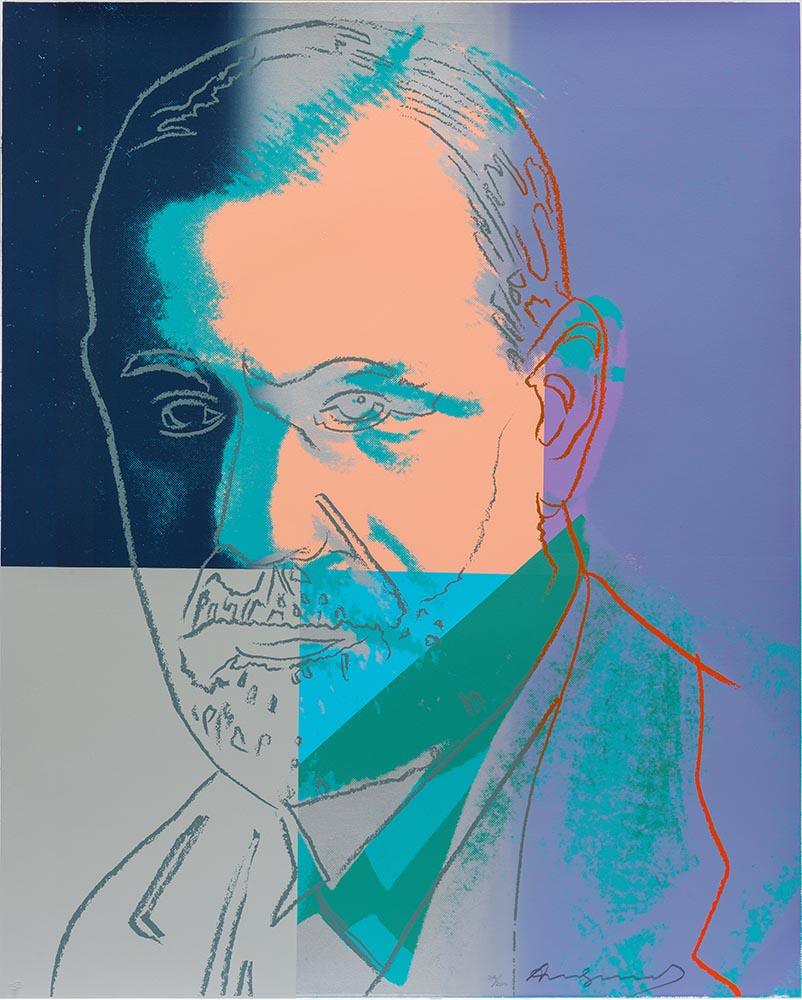CoolWalls.ca Posters, Prints, & Visual Artwork 15" Wide x 19" Tall Sigmund Freud from the series "Ten Portraits of Jews of The Twentieth Century" Andy Warhol Vintage Artwork: Peel_n_Stick onto the wall, wallpaper like fabric