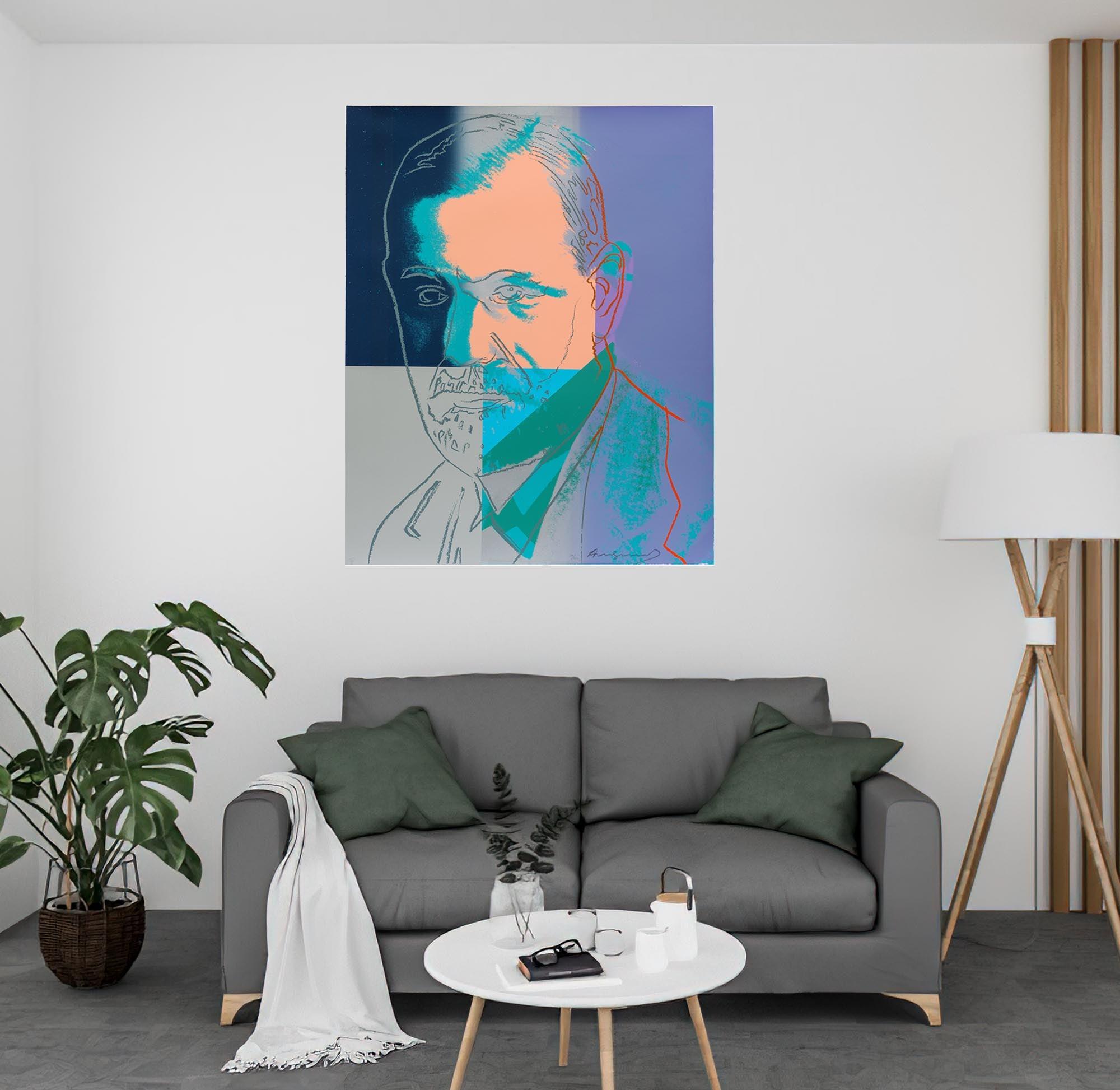 CoolWalls.ca Posters, Prints, & Visual Artwork Sigmund Freud from the series "Ten Portraits of Jews of The Twentieth Century" Andy Warhol Vintage Artwork: Peel_n_Stick onto the wall, wallpaper like fabric