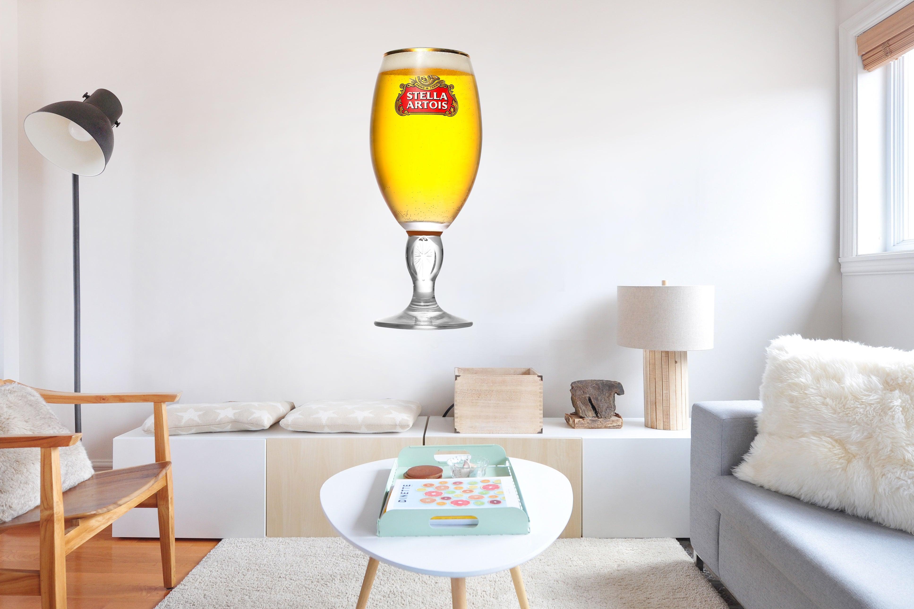 Stella Wall Beer Glass wall Decal, Sign Decal: Wall Sticker, Man Cave - CoolWalls.ca