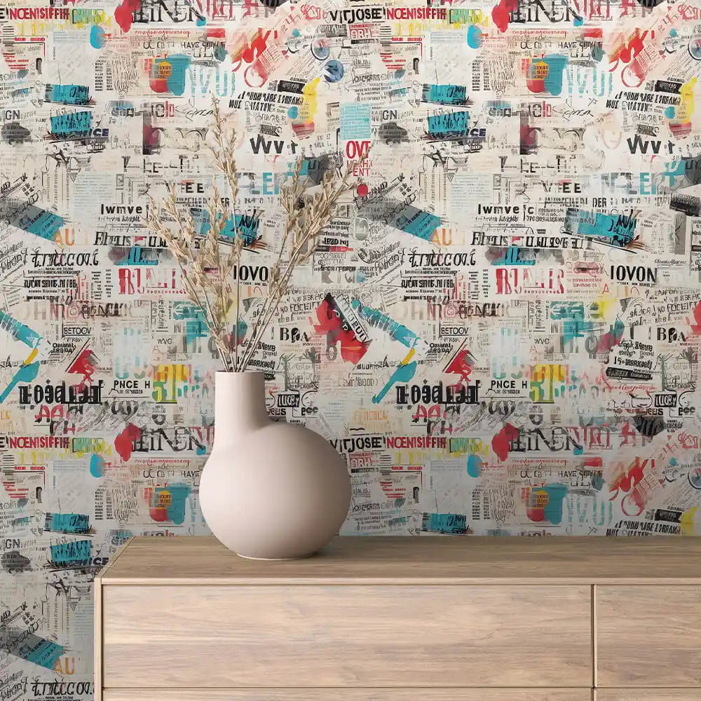 Wallpaper Rolls: Collage Colours