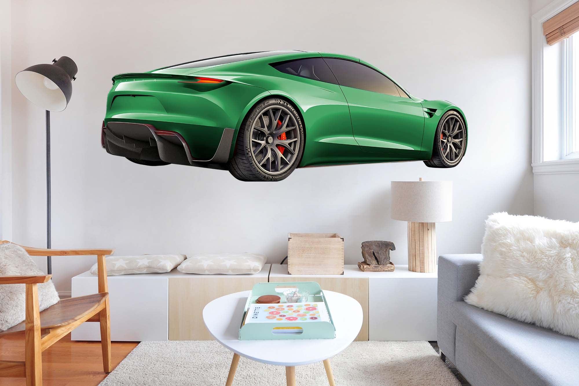 2022 Tesla Roadster wall Decal, PEEL-N-STICK, REMOVABLE