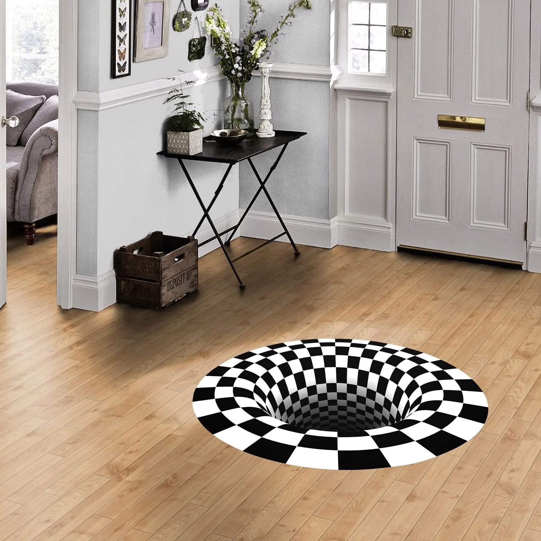 3D Floor Vortec Illusion printed on a durable fabric decal