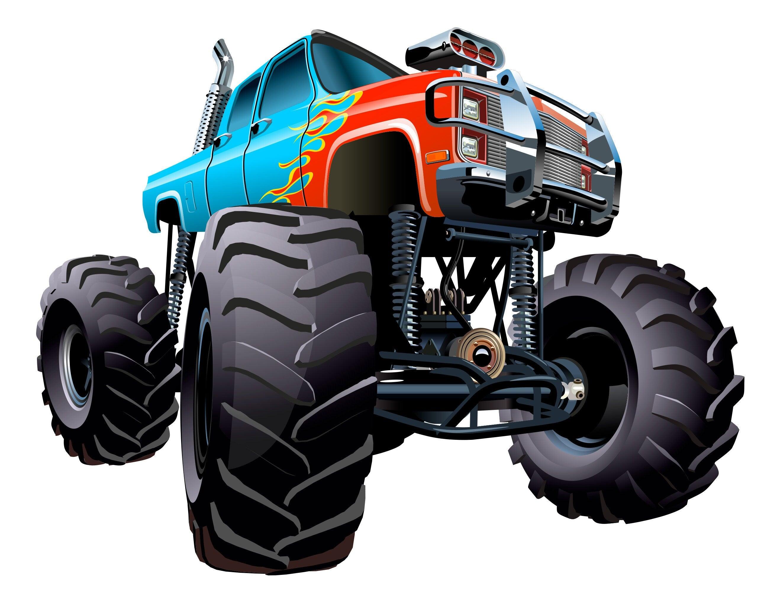 3D Monster Truck Wall Decal Sticker is 100% Removable 004