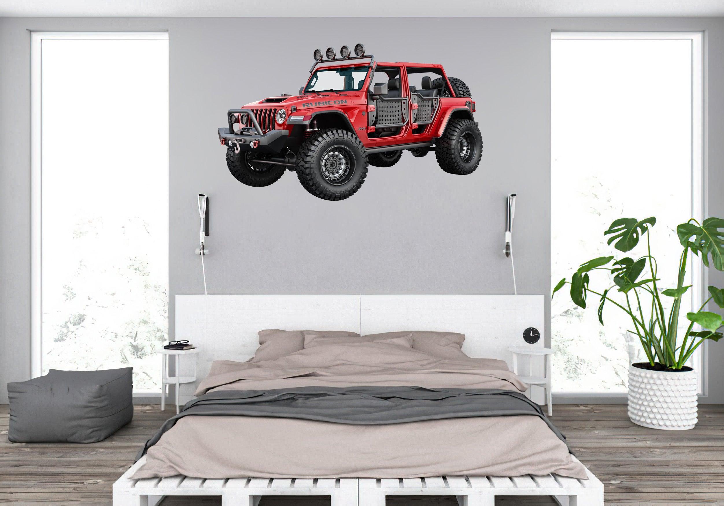 4x4 Jeep Rubicon 391 Multi Colour Removable Peel-N-Stick Wall Decal Sticker 038