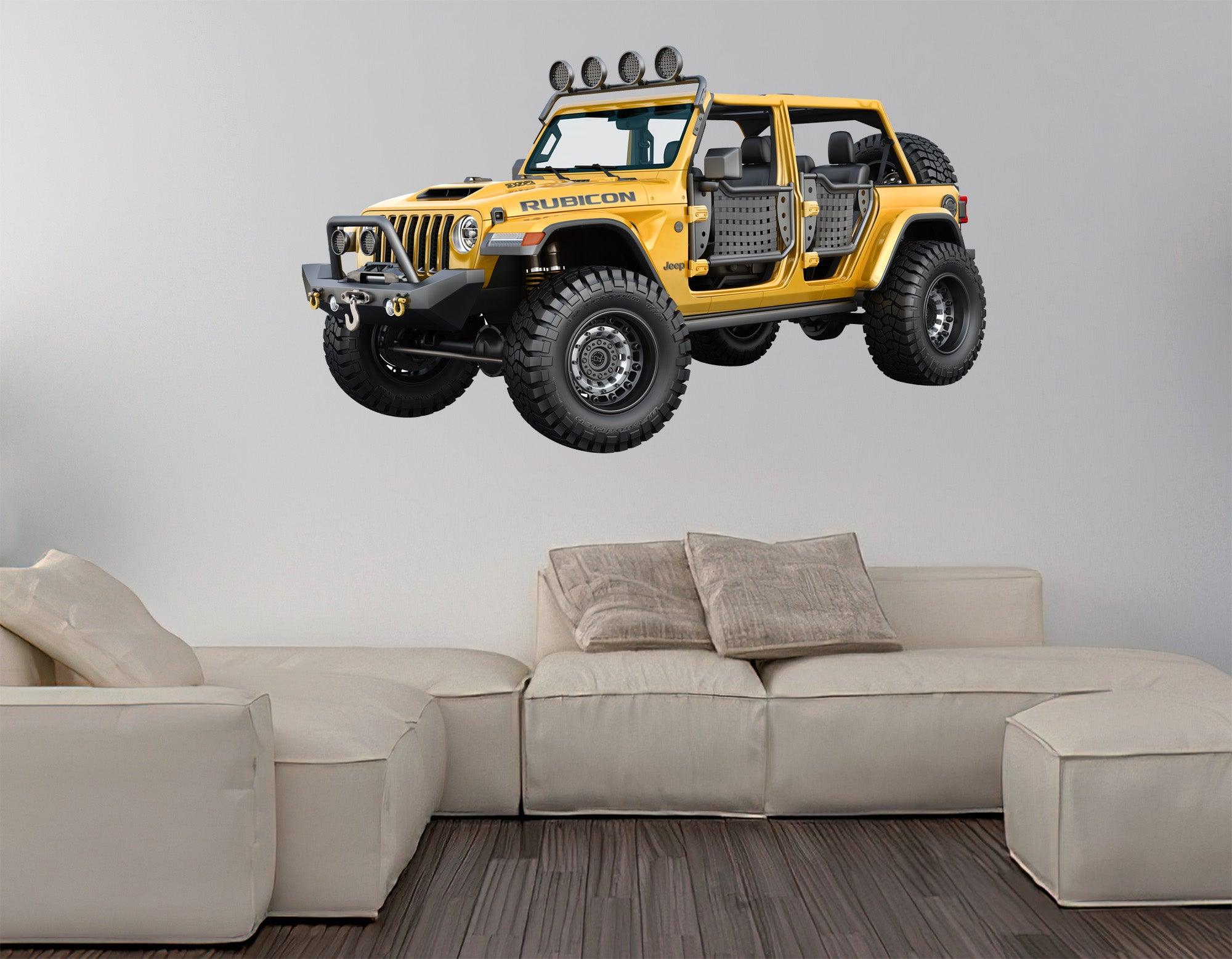 4x4 Jeep Rubicon 391 Multi Colour Removable Peel-N-Stick Wall Decal Sticker 038