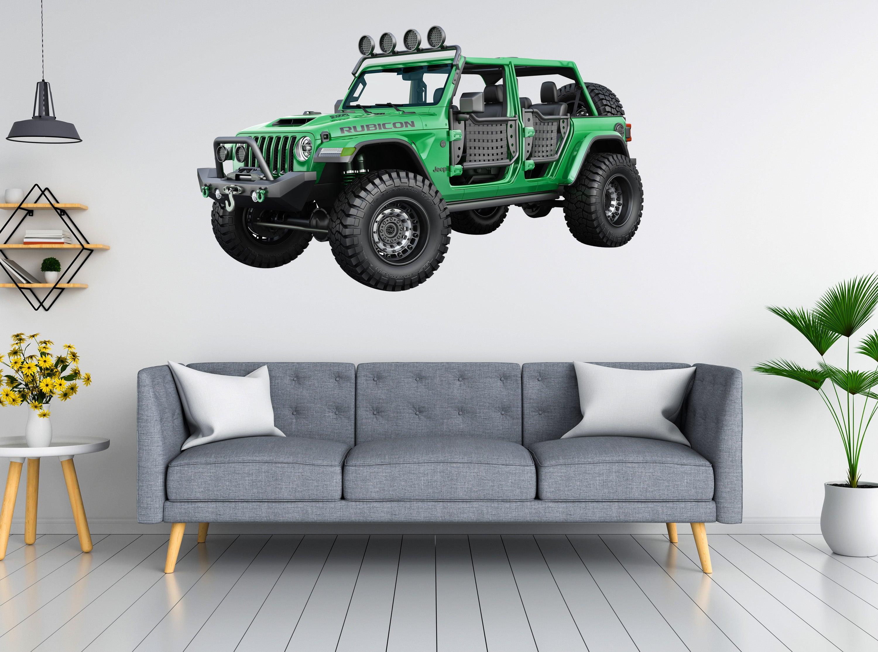 4x4 Jeep Rubicon 391 Multi Colour Removable Peel-N-Stick Wall Decal Sticker 038