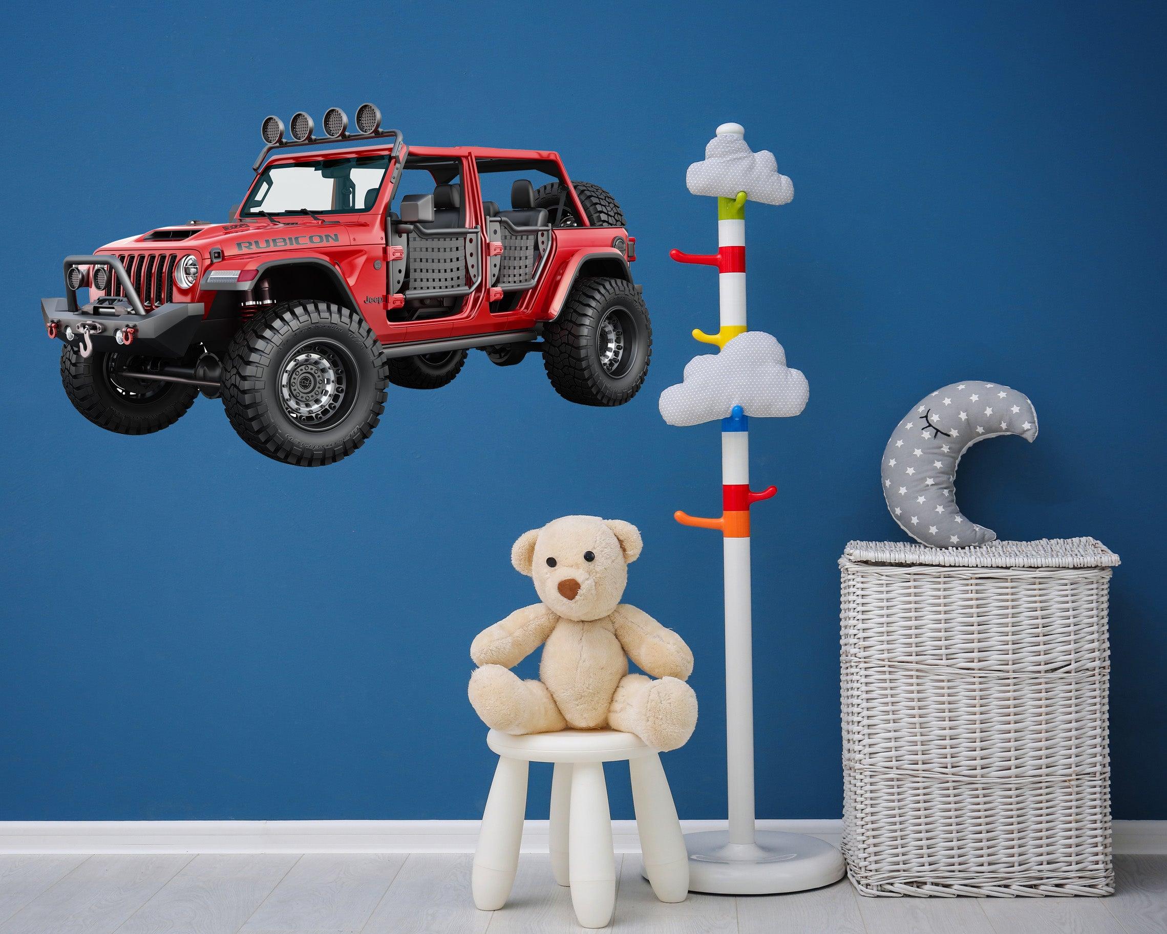 4x4 Jeep Rubicon 391 Multi Colour Removable Peel-N-Stick Wall Decal Sticker 038