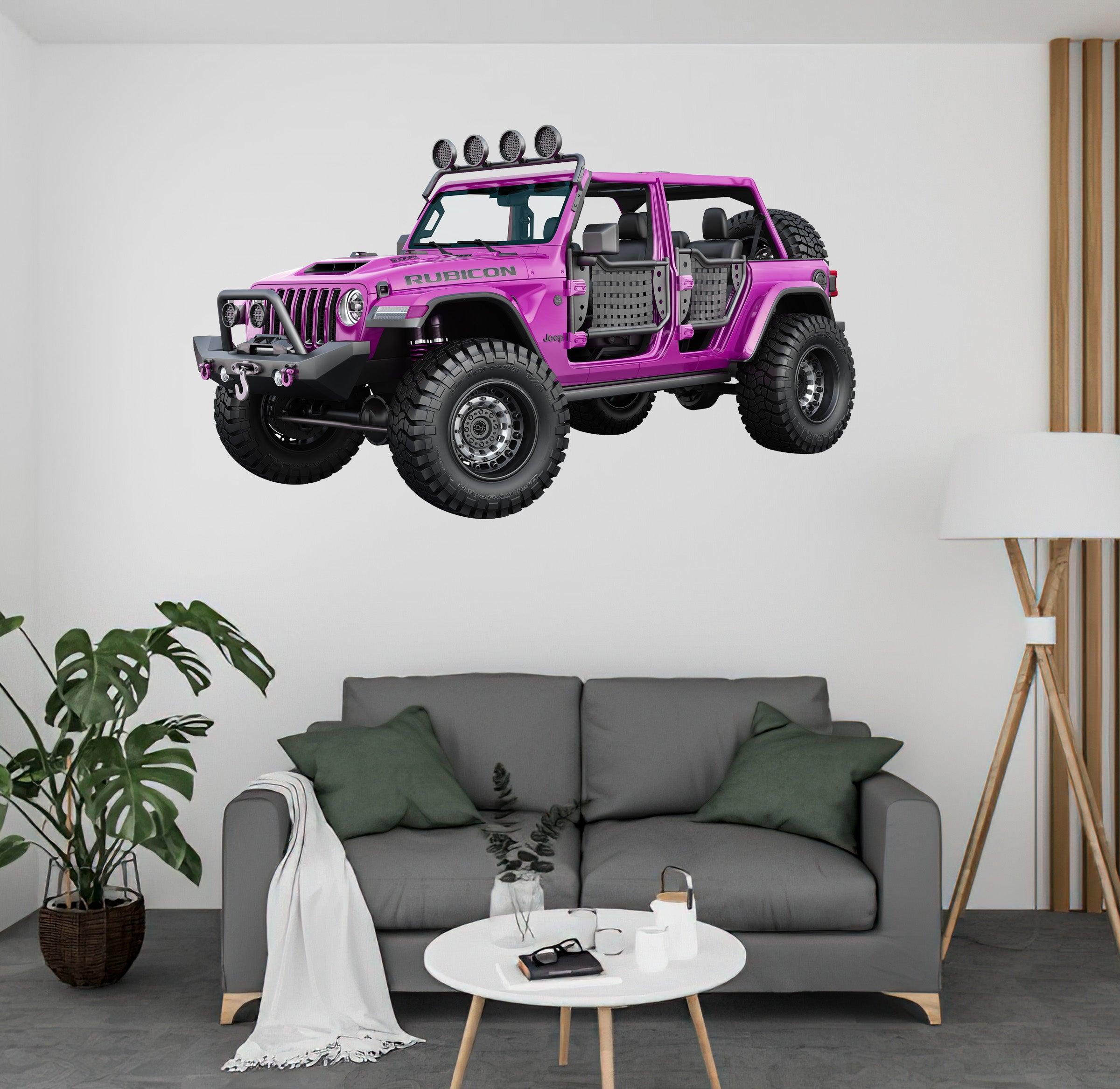 4x4 Jeep Rubicon 391 Multi Colour Removable Peel-N-Stick Wall Decal Sticker 038