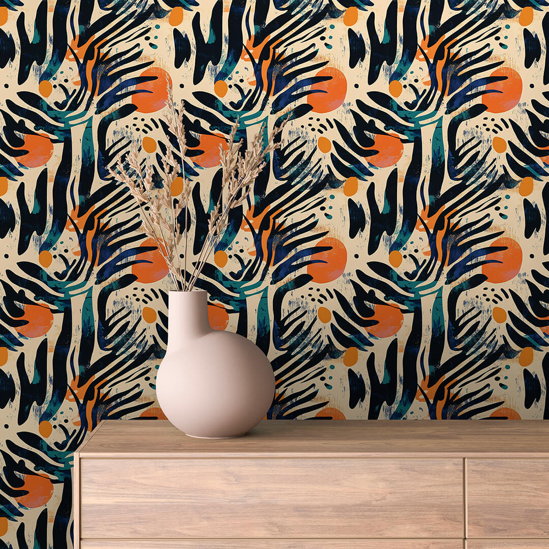 Bold Brushstroke Leaf Abstract 0001