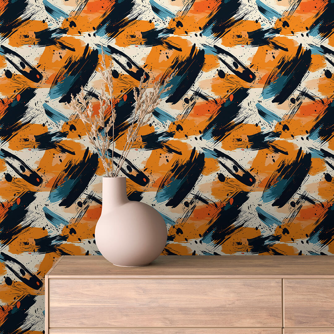 Diagonal Splatter Brushstroke Abstract 0005