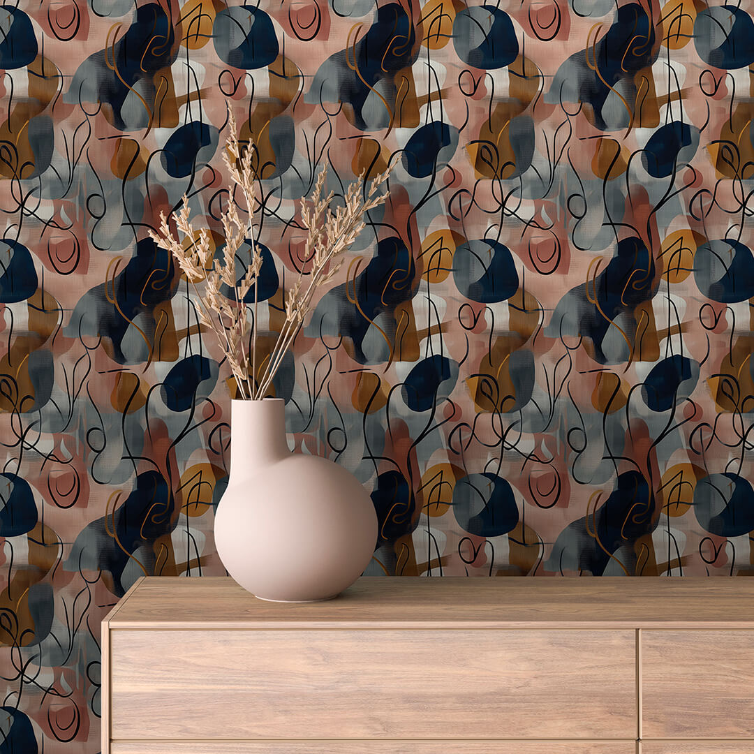 Painterly Organic Line Abstract 0014