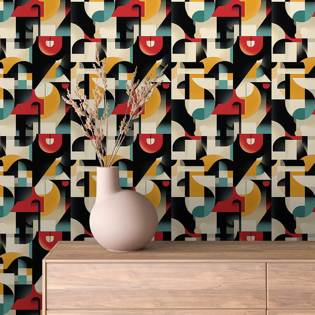 Art Deco Block Geometric Abstract 0019