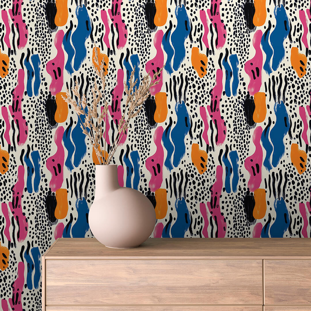 Dotted Brushstroke Abstract 0022