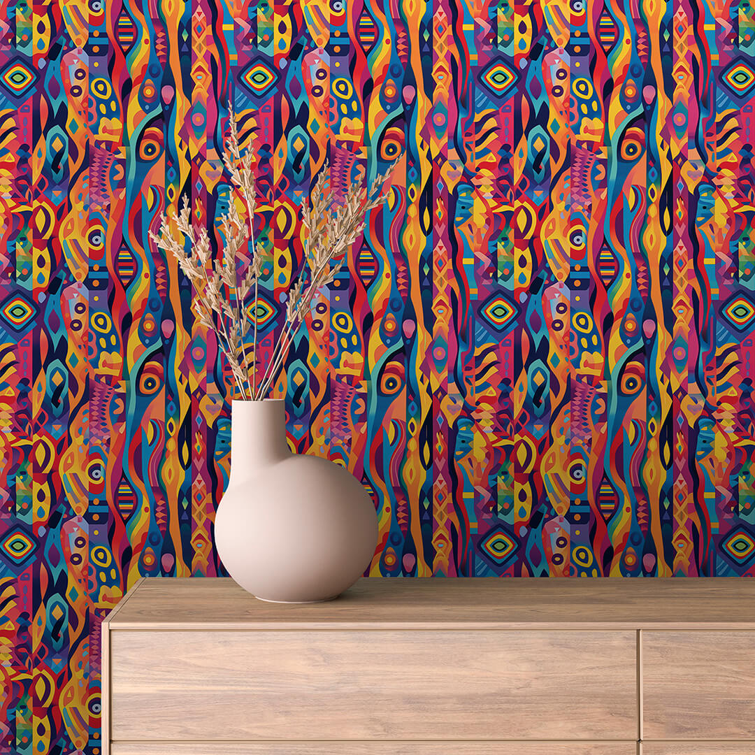 Tribal Eye Stripe Abstract 0035