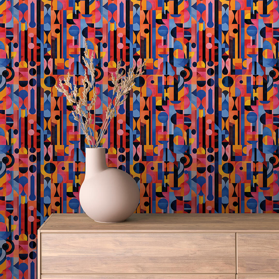 Art Deco Vertical Geometric Abstract 0036