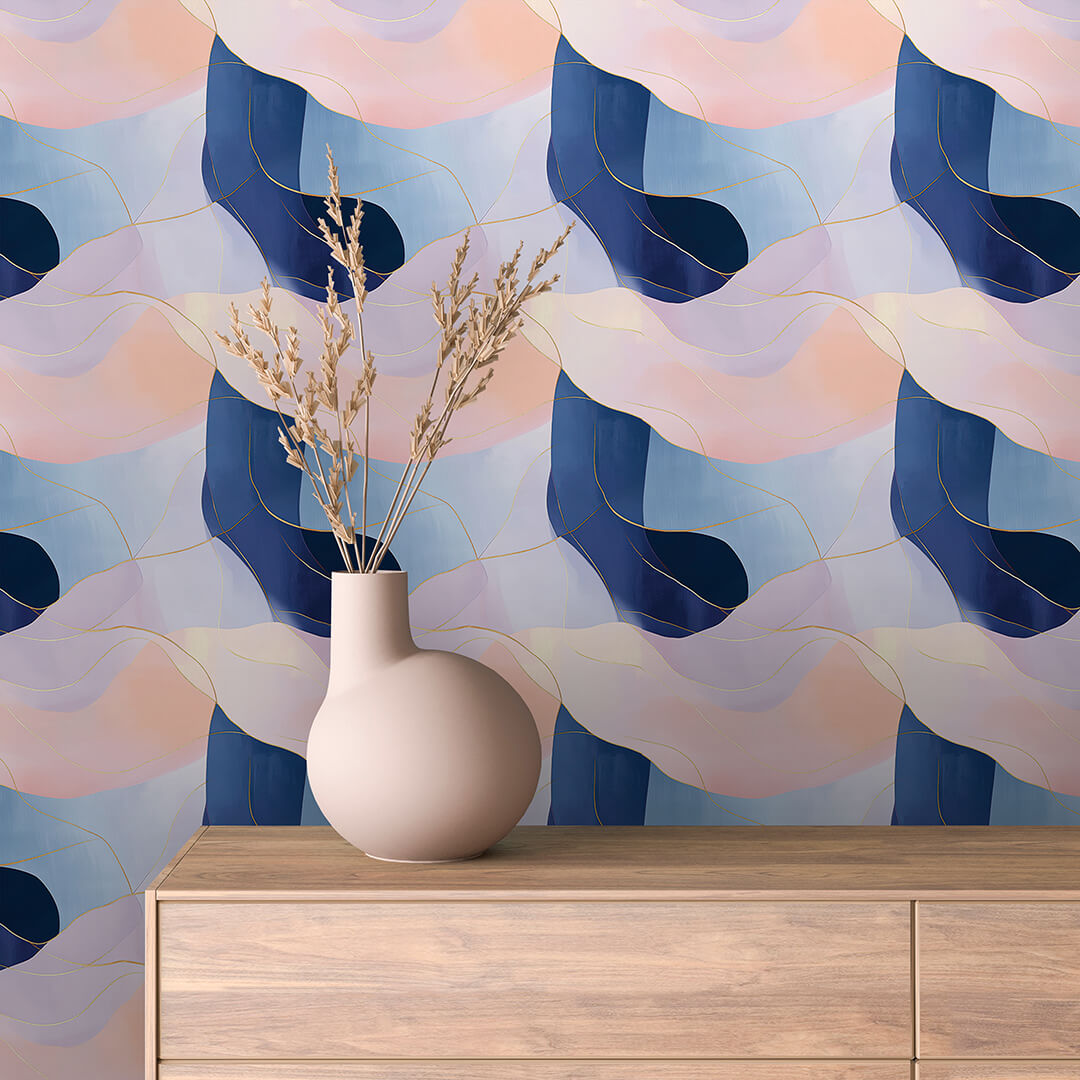 Diagonal Pastel Wave Abstract 0039