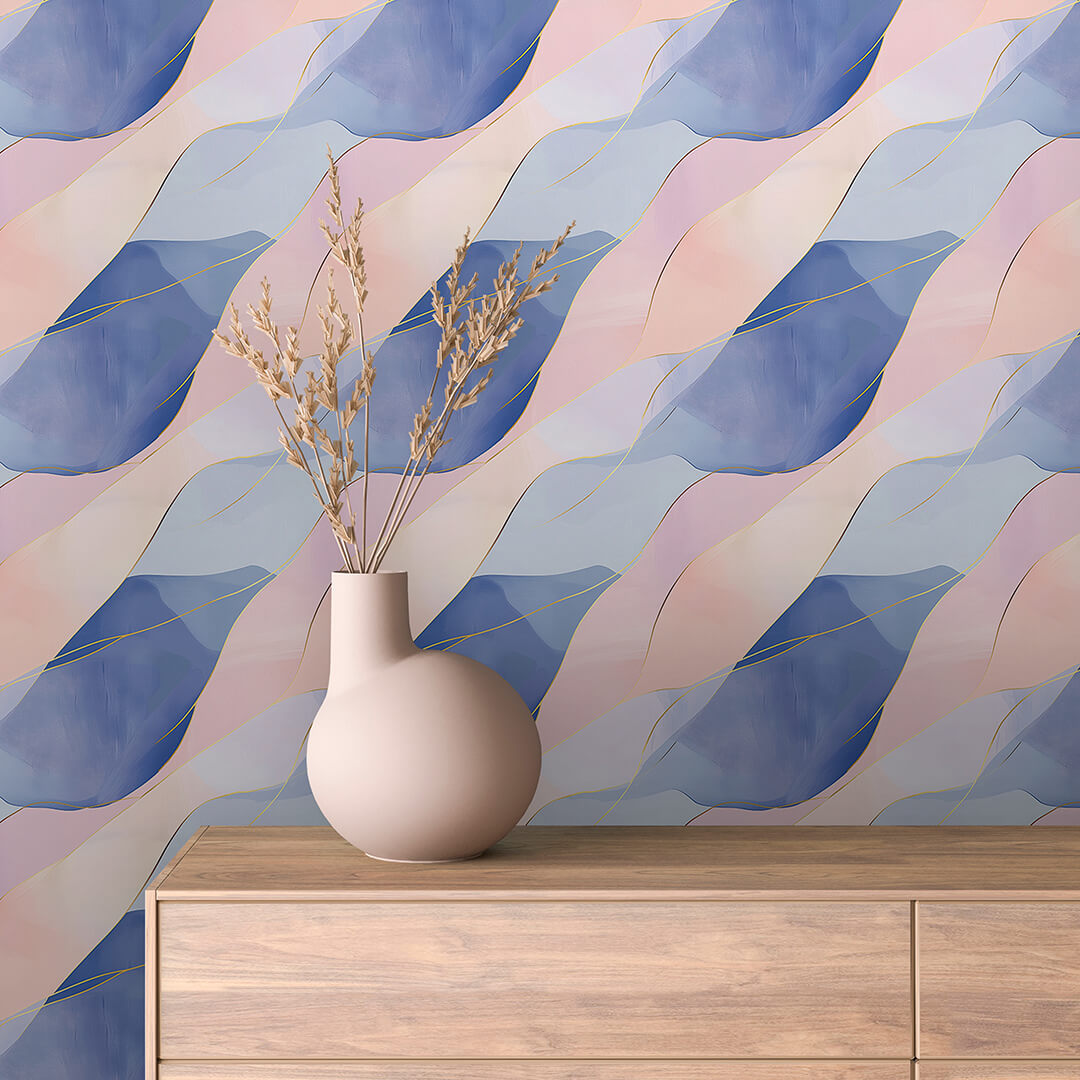 Angled Pastel Wave Abstract 0040