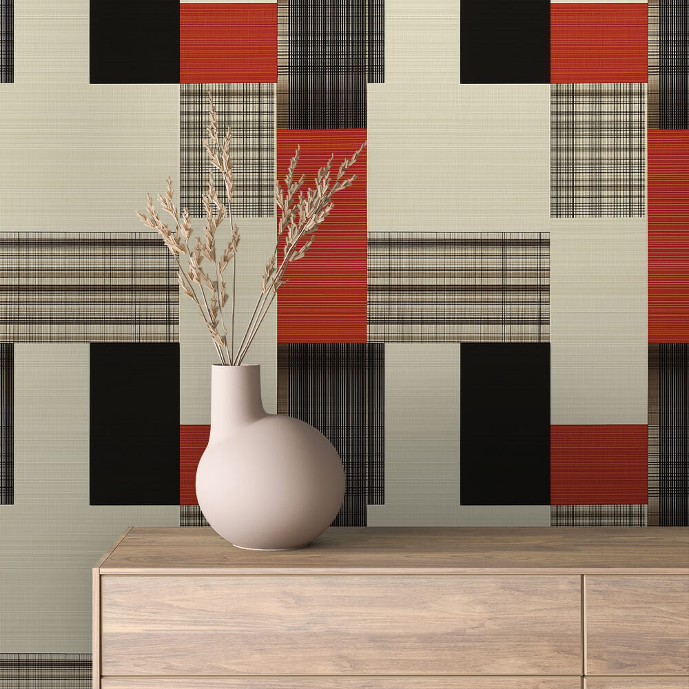 Color Block Plaid Geometric Abstract 0044