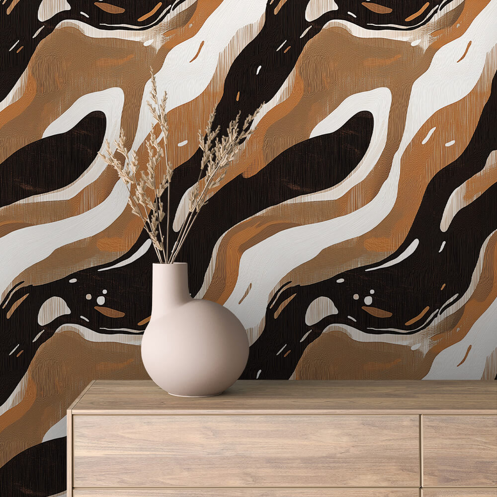 Brown Marble Wave Abstract 0055