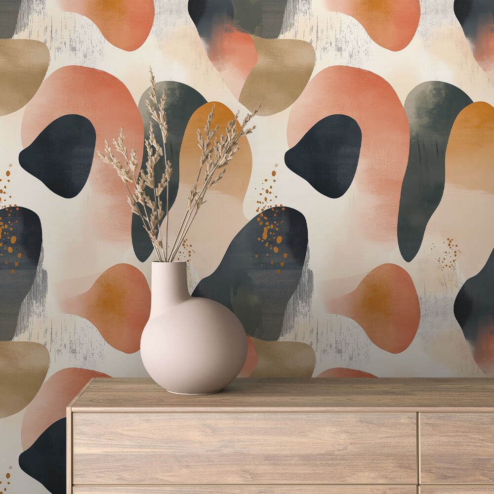 Sage Terracotta Organic Blob Abstract 0066