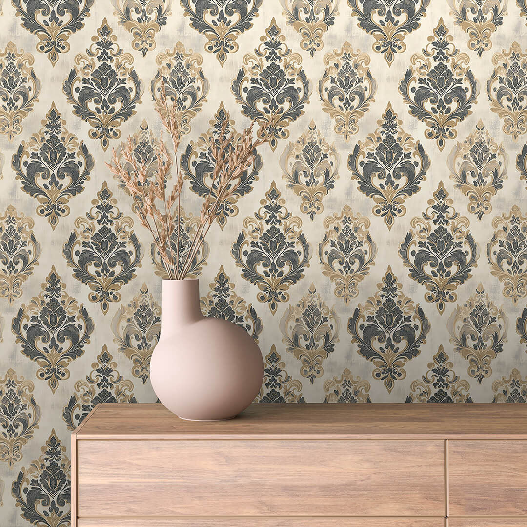 Art Nouveau Linework Damask 0001