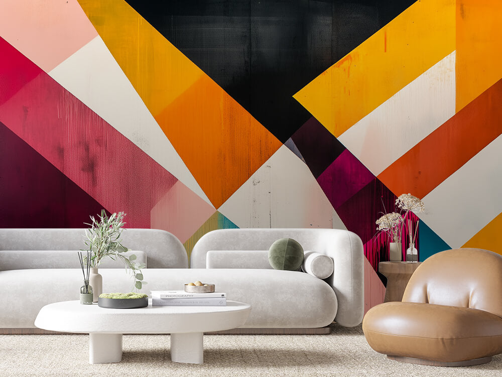 ARTISTIC 0013 – Bold Graphic Zigzag Wall Mural