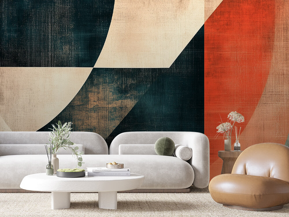 ARTISTIC 0017 – Coastal Curve Minimalist Wall Mural