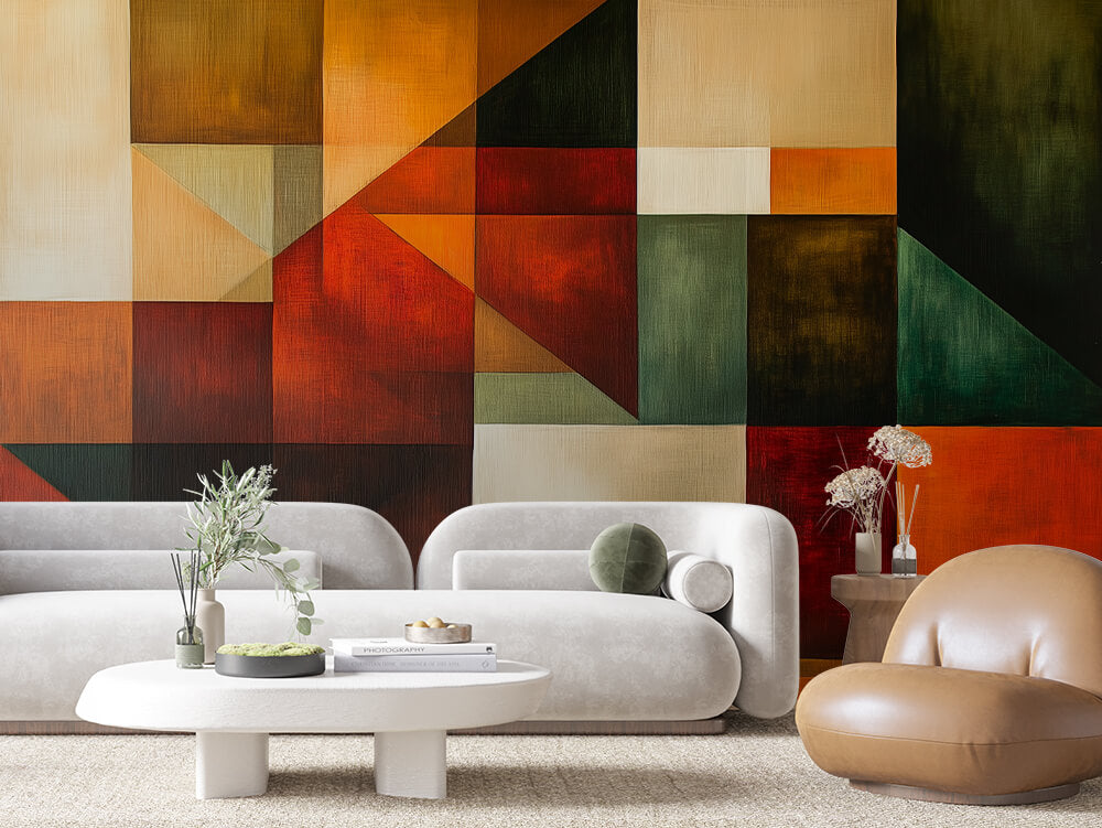 ARTISTIC 0020 – Autumn Quilt Geometric Wall Mural