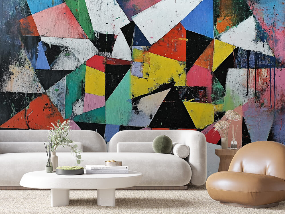 ARTISTIC 0024 – Vivid Fracture Grunge Wall Mural
