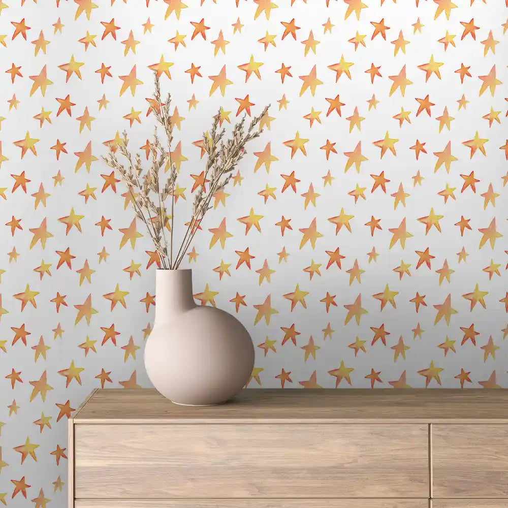 Sunset Star Scatter Peel & Stick Wallpaper – Baby 0065